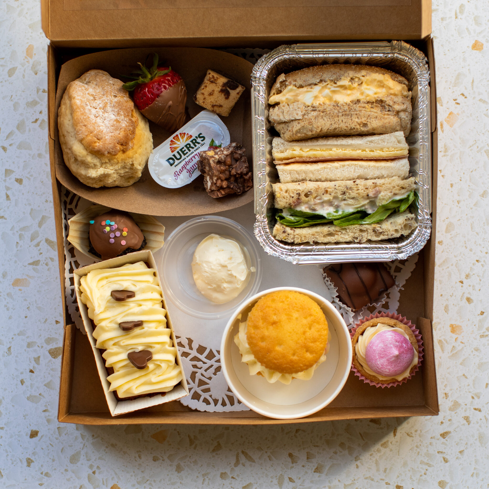 Classic Afternoon Tea Box Outside Event Catering Northern Ireland