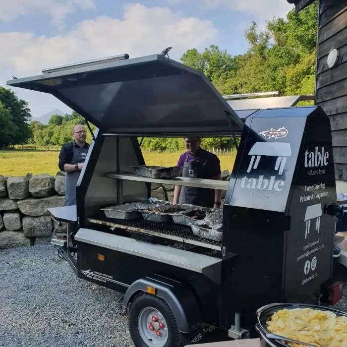 700x700 Charcoal BBQ Outside Event Catering Table Belfast Northern Ireland